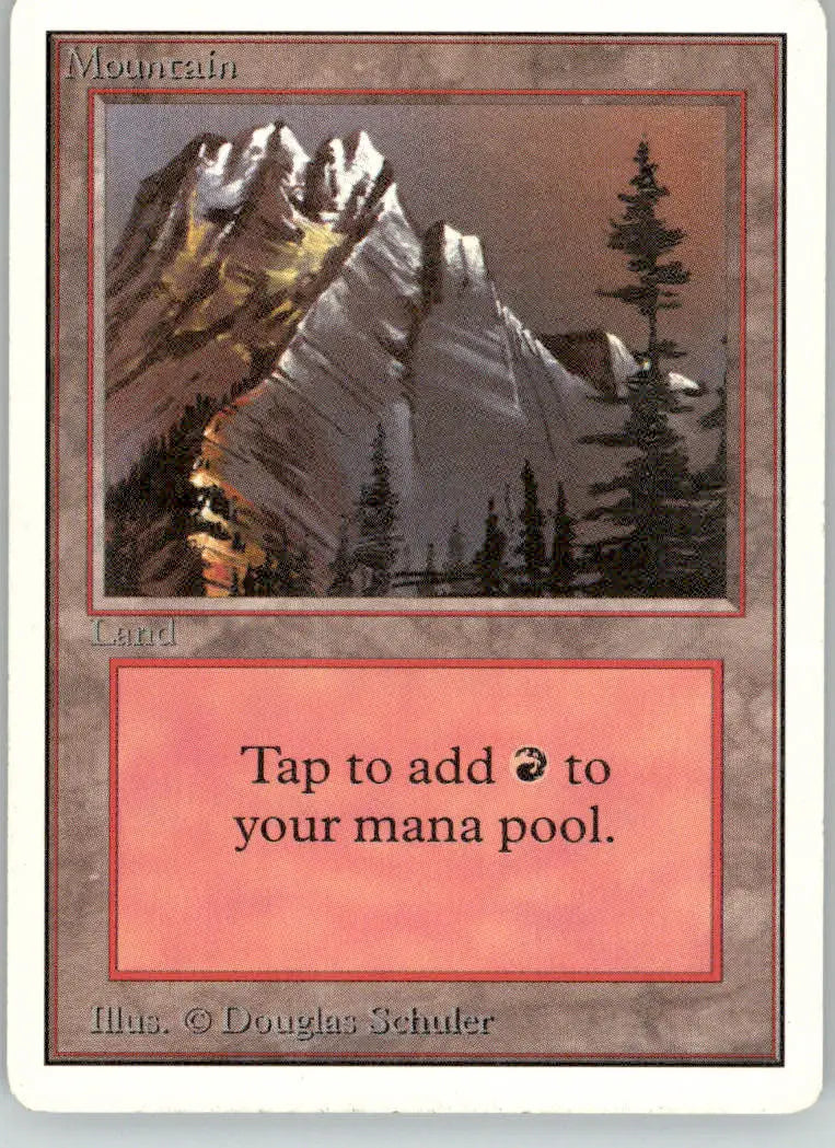 Mountain (A) - Unlimited Edition - LP Magic: The Gathering - Magic Card Single