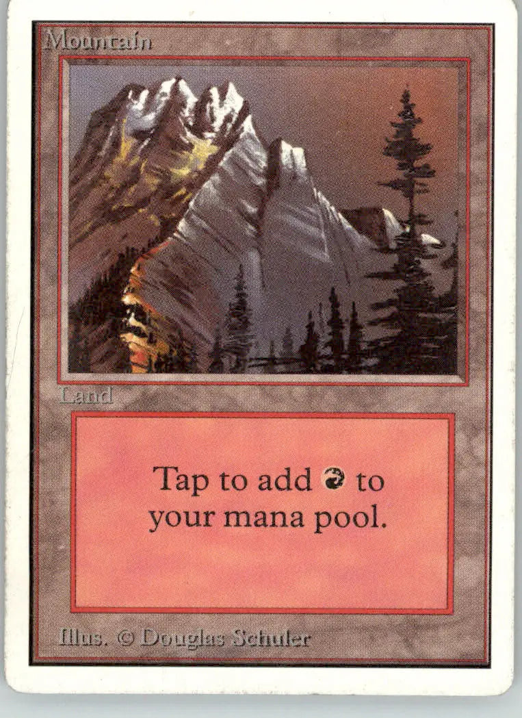 Mountain (A) - Unlimited Edition - MP Magic: The Gathering - Magic Card Single