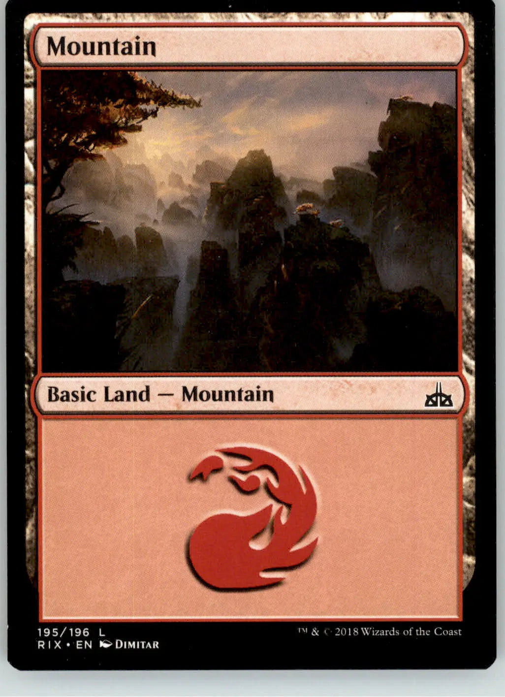 Mountain - Rivals of Ixalan - 195 - LP Magic: The Gathering - Magic Card Single