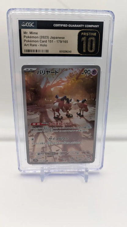 Japanese Scarlet Mr. Mime Pokémon card CGC Pristine 10 from Scarlet & Violet