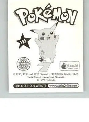 Mr. Mime - 1999 Merlin Pokemon Stickers - #122 - Pokémon Card Single