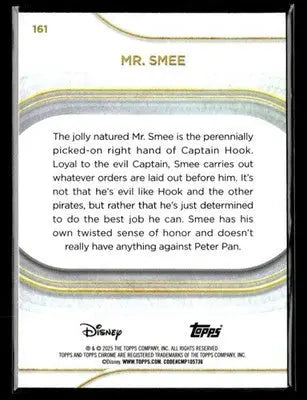 🌟 Mr. Smee, 2025 Topps Chrome Disney #161 🌟