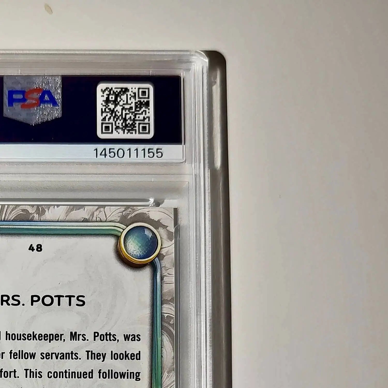 Mrs. Potts 2025 Topps Disney #48 Winter Variant Card Beauty and the Beast PSA 9 - Non-Sports Card Single