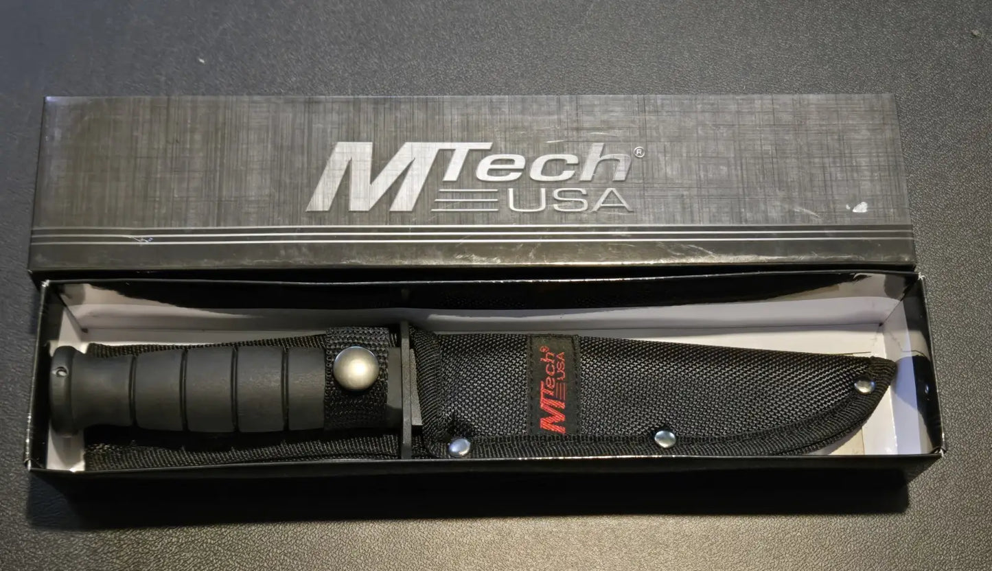 MTech USA MT‑575 10.5″ Fixed Blade Knife Full Tang 440 Stainless Nylon Sheath - Other