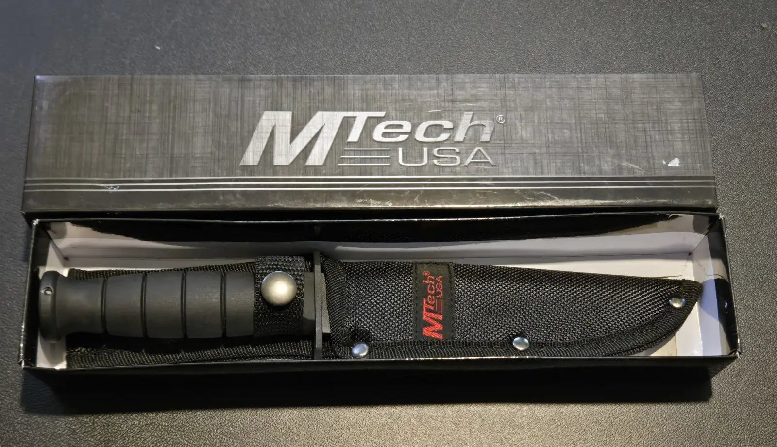 MTech USA MT‑575 10.5″ Fixed Blade Knife Full Tang 440 Stainless Nylon Sheath - Other