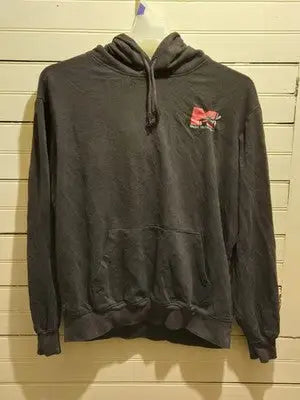 MTV Hoodie Mens M Black Music Television Graphic Pullover Hooded Sweatshirt - Apparel
