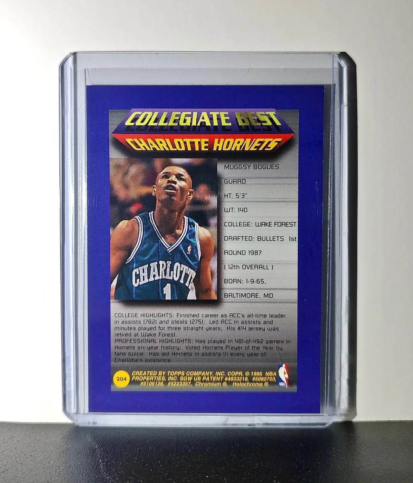 Muggsy Bogues 1994-95 Topps Finest #204 Collegiate Best