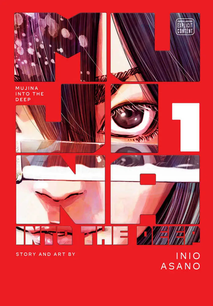 Manga cover with a fragmented face for Mujina Into The Deep Graphic Novel Volume 02