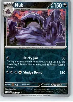 Muk - SV: Scarlet & Violet 151 - Reverse Holo NM - #089/165 - Pokémon Card Single