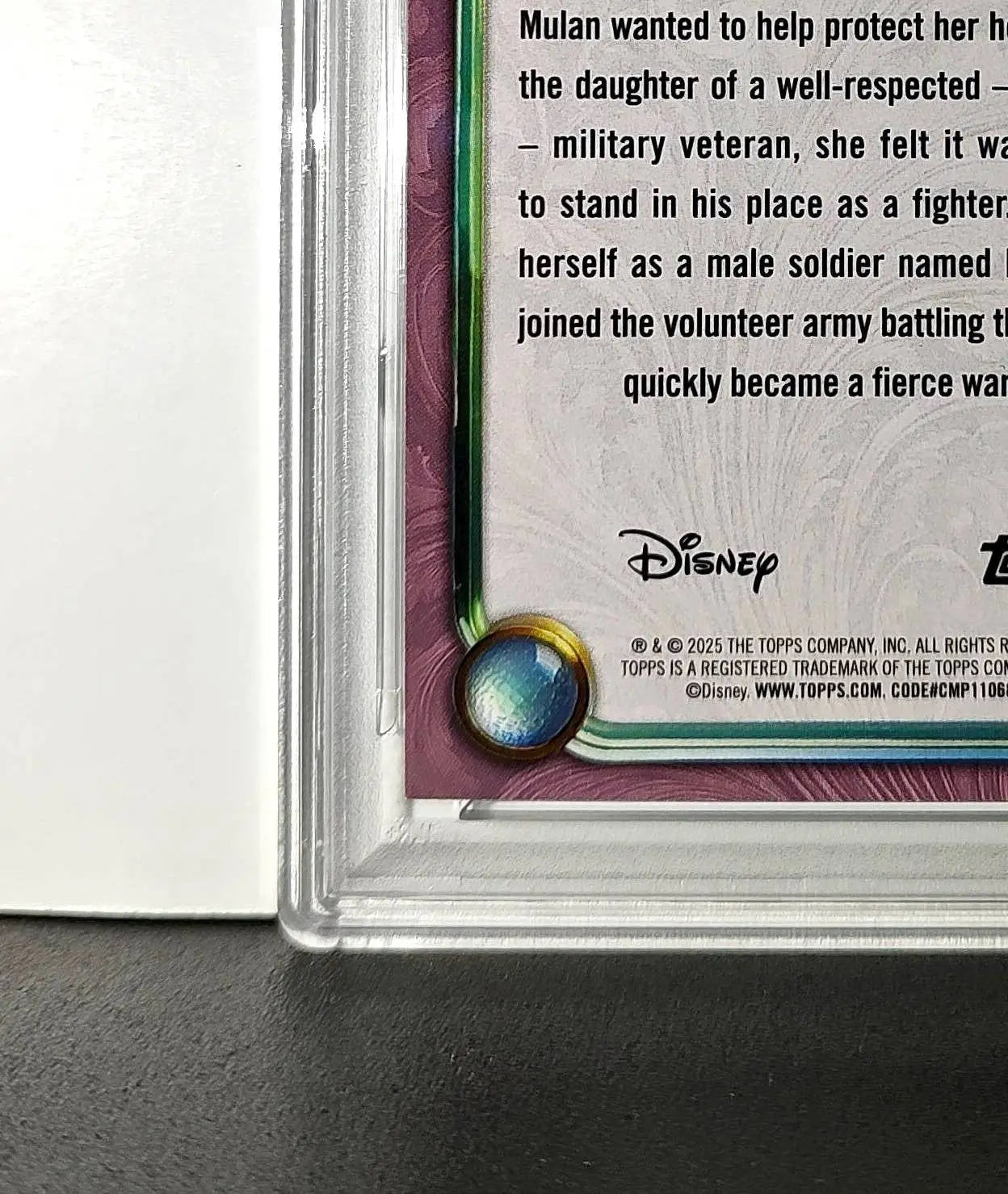 Mulan 2025 Topps Disney Cartoon Princess #158 Card Mulan PSA 10 Gem - Non-Sports Card Single