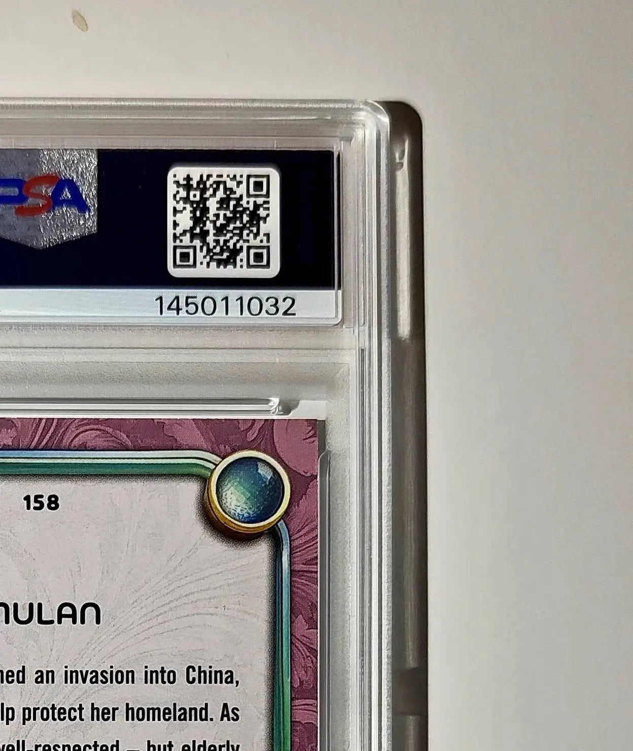 Mulan 2025 Topps Disney Cartoon Princess #158 Card Mulan PSA 10 Gem - Non-Sports Card Single