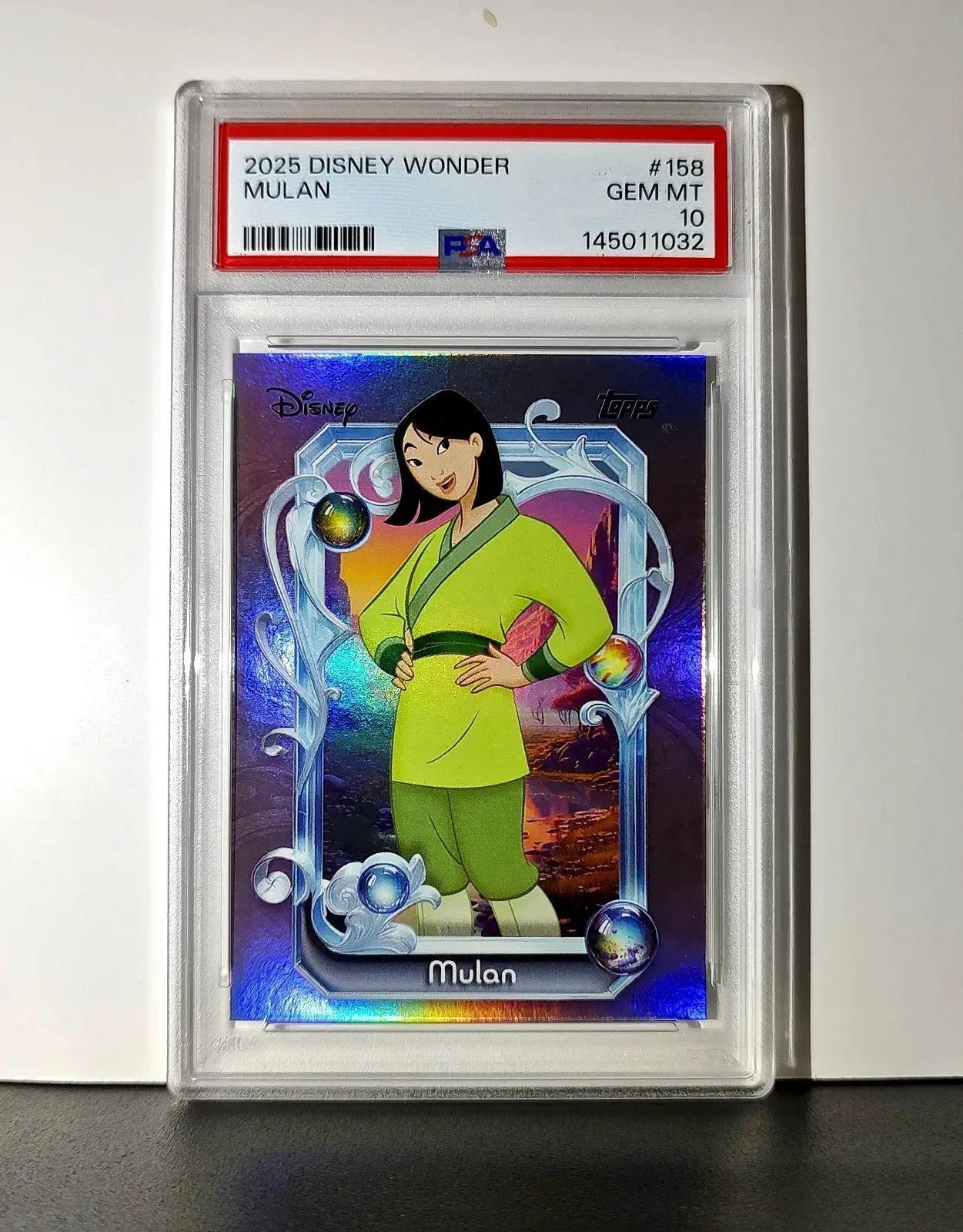 Mulan 2025 Topps Disney Cartoon Princess #158 Card Mulan PSA 10 Gem - Non-Sports Card Single