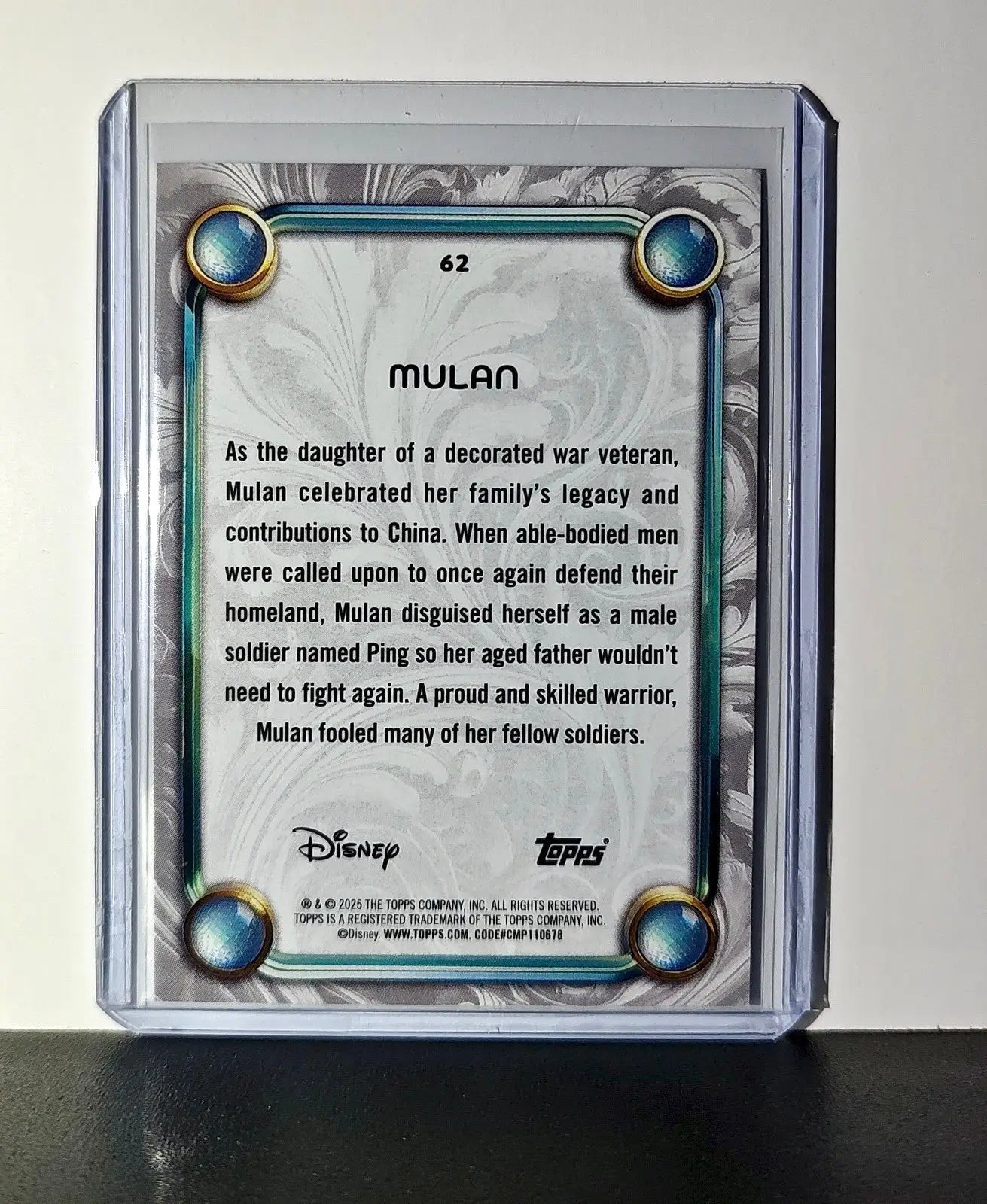 Mulan 2025 Topps Disney Wonder #62 Card Mulan