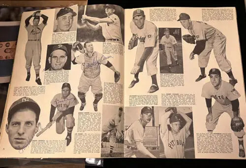 Vintage baseball magazine spread from Multi-Signed 1963 Baseball Photo Album Volume 2