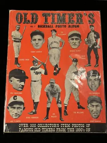 Vintage baseball photo album featuring multi-signed 1963 Old Timers memorabilia