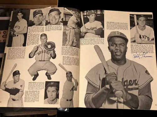 Vintage baseball magazine spread from the Multi-Signed 1963 Baseball Photo Album Volume 2