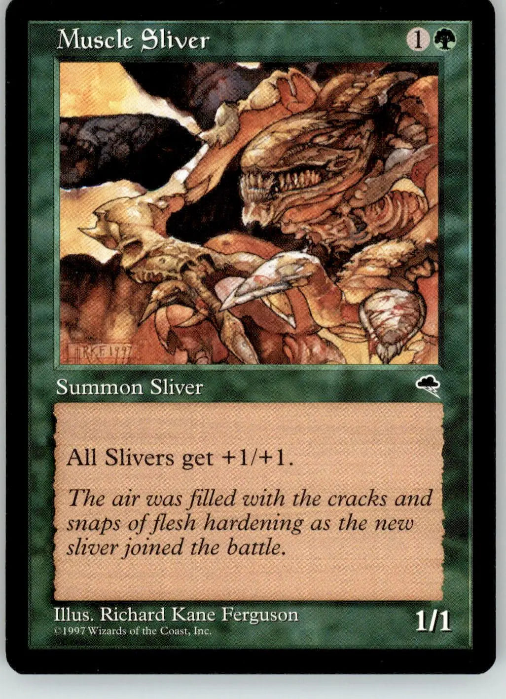 Muscle Sliver - Tempest - 238 - LP Magic: The Gathering - Magic Card Single