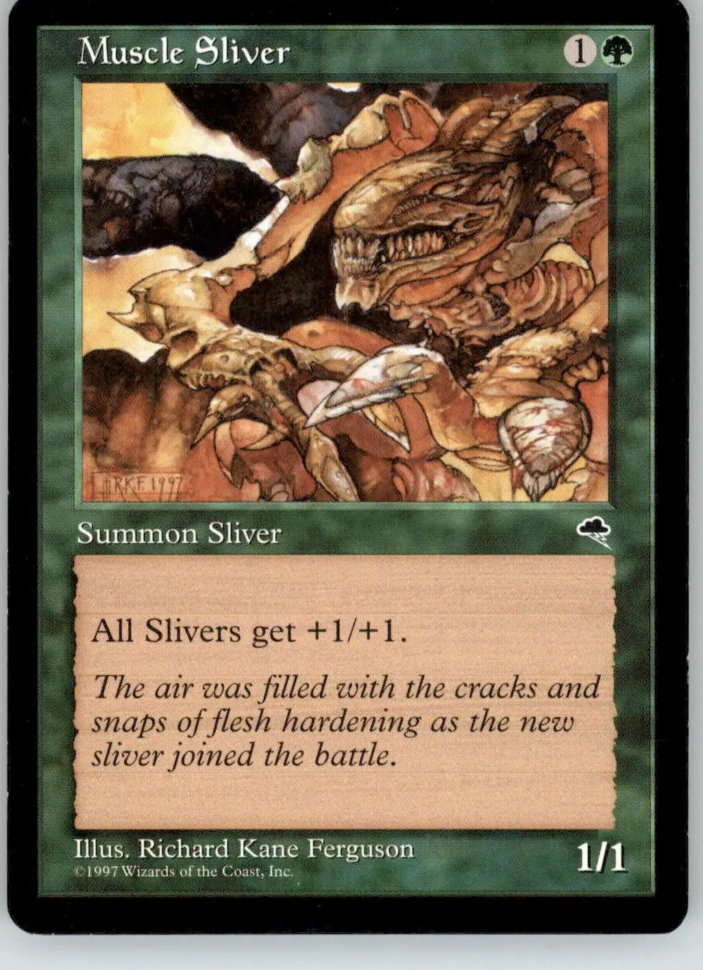 Muscle Sliver - Tempest - 238 - MP Magic: The Gathering - Magic Card Single