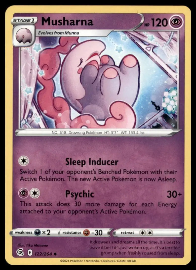 Musharna 122/264 Swsh08: Fusion Strike Regular Pokemon - Pokémon Card Single