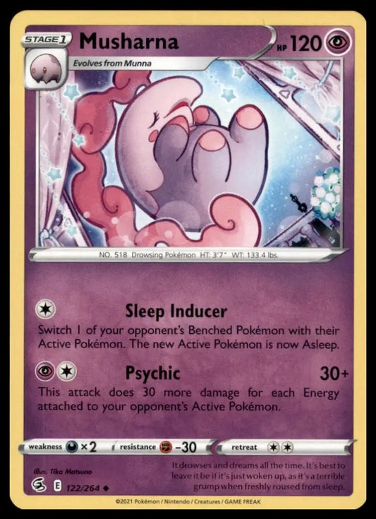 Musharna 122/264 Swsh08: Fusion Strike Regular Pokemon - Pokémon Card Single