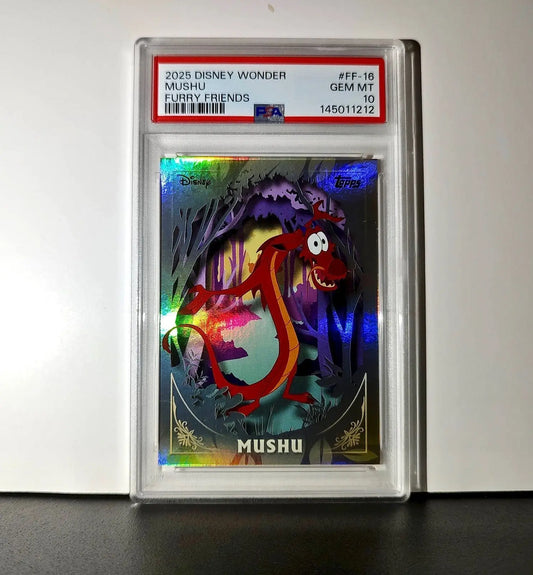 Mushu 2025 Topps Disney #FF-16 Furry Friends Card Mulan PSA 10 - Non-Sports Card Single