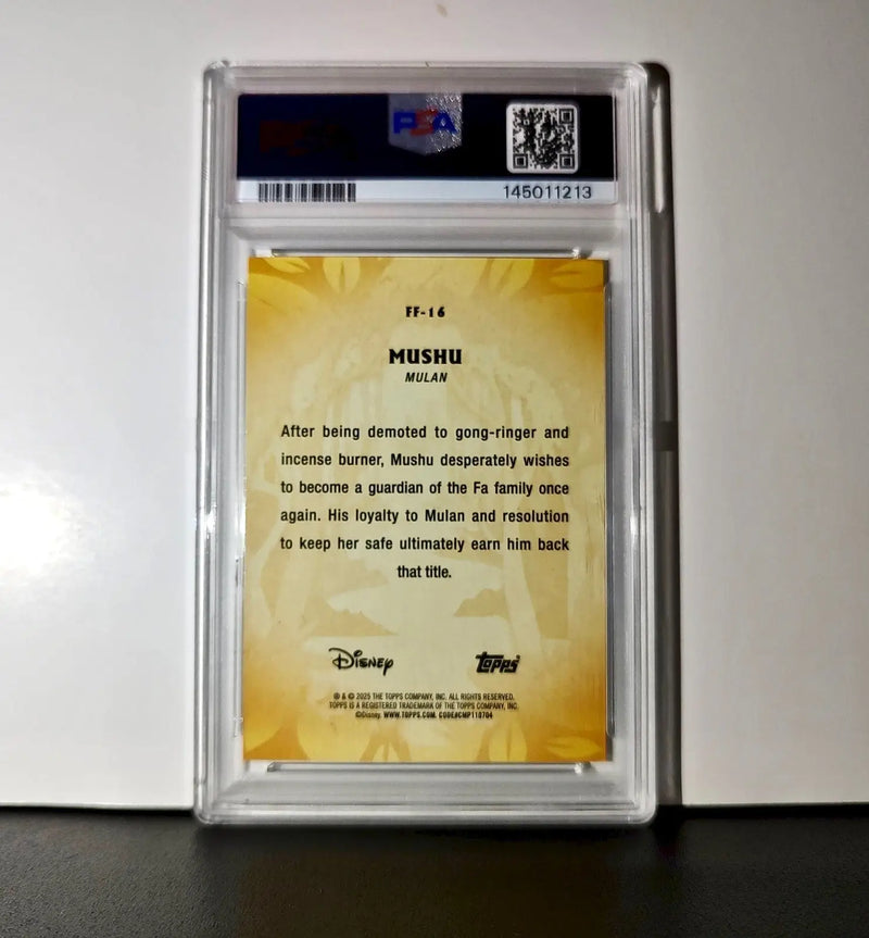 Mushu 2025 Topps Disney #FF-16 Furry Friends Card Mulan PSA 8 - Non-Sports Card Single