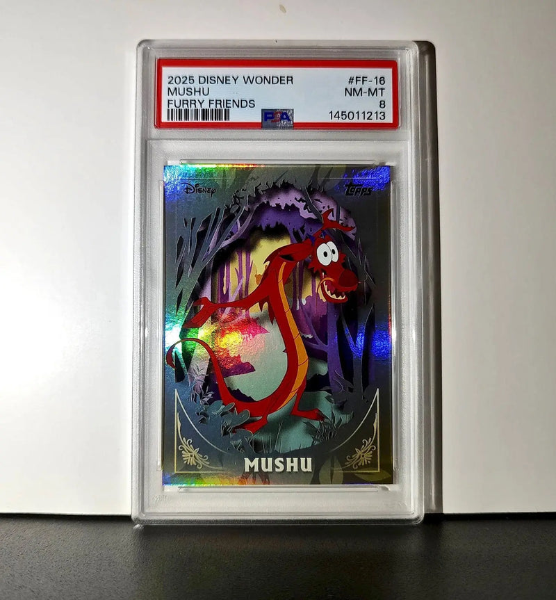 Mushu 2025 Topps Disney #FF-16 Furry Friends Card Mulan PSA 8 - Non-Sports Card Single
