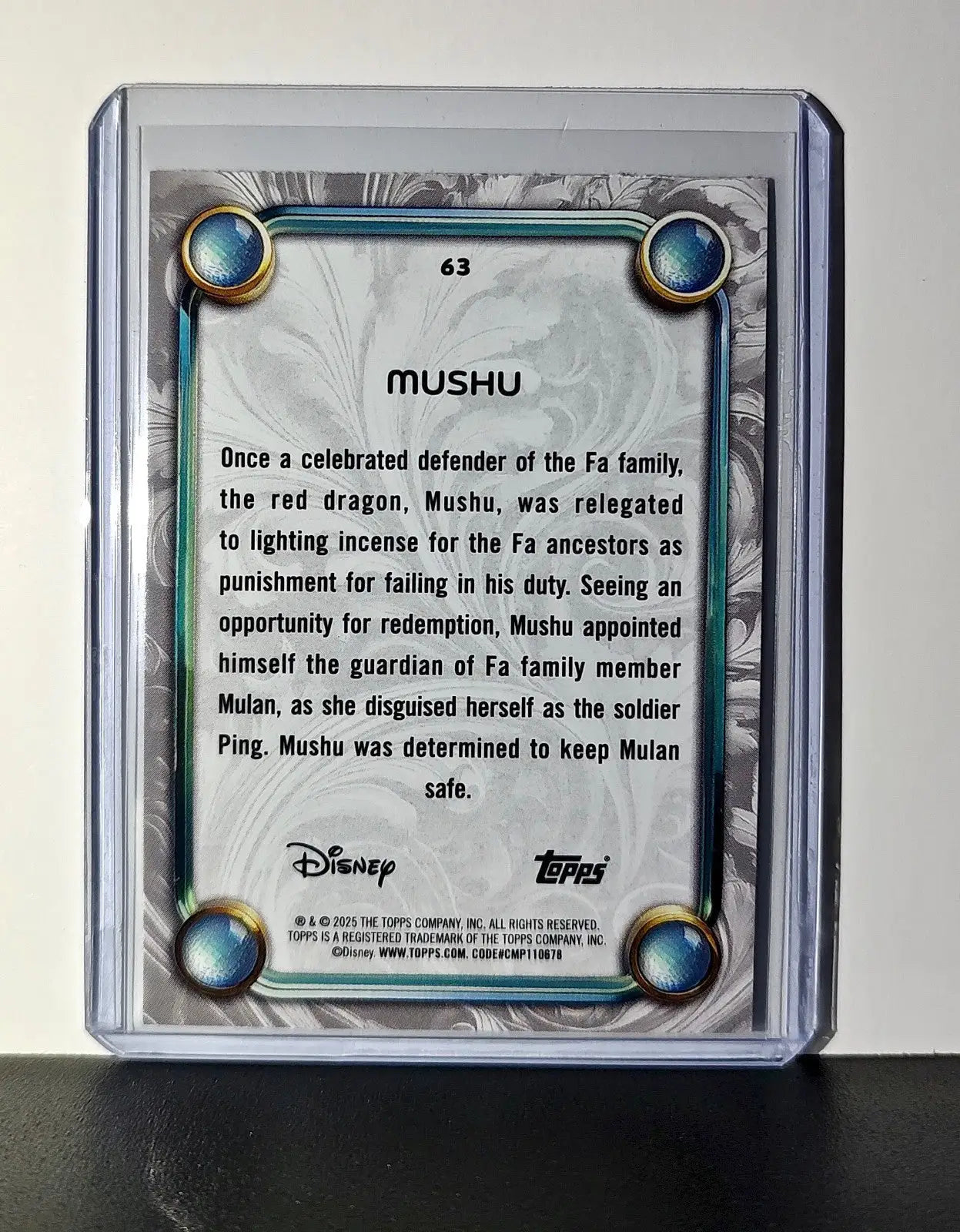 Mushu 2025 Topps Disney Wonder #63 Card Mulan - Non-Sports Card Single
