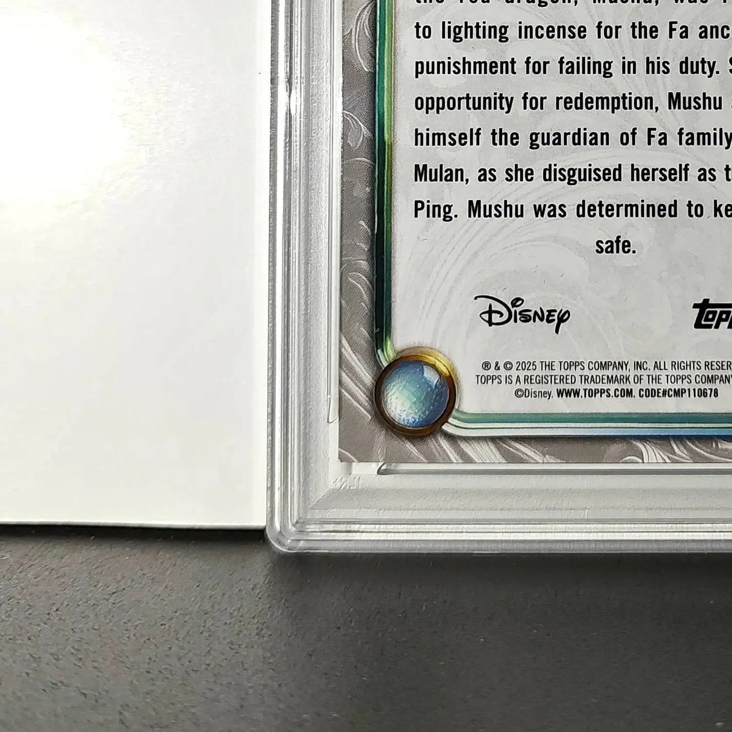 Mushu 2025 Topps Disney Wonder #63 Winter Variant Card Mulan PSA 7 - Non-Sports Card Single