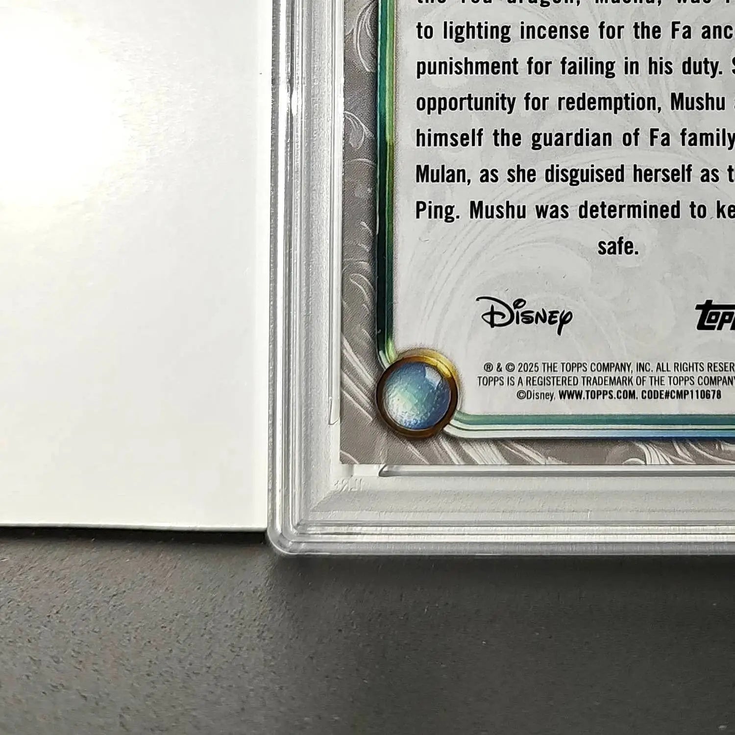Mushu 2025 Topps Disney Wonder #63 Winter Variant Card Mulan PSA 7 - Non-Sports Card Single