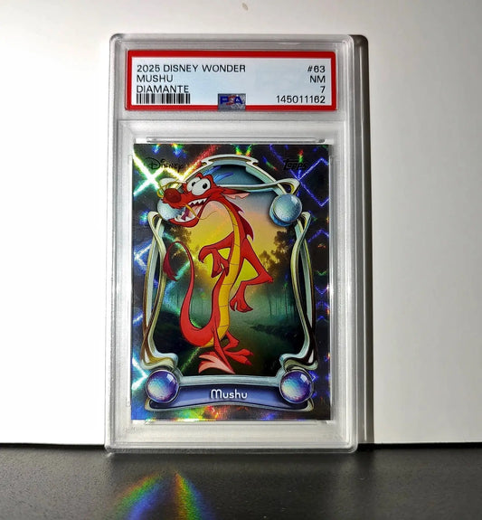 Mushu 2025 Topps Disney Wonder #63 Winter Variant Card Mulan PSA 7 - Non-Sports Card Single