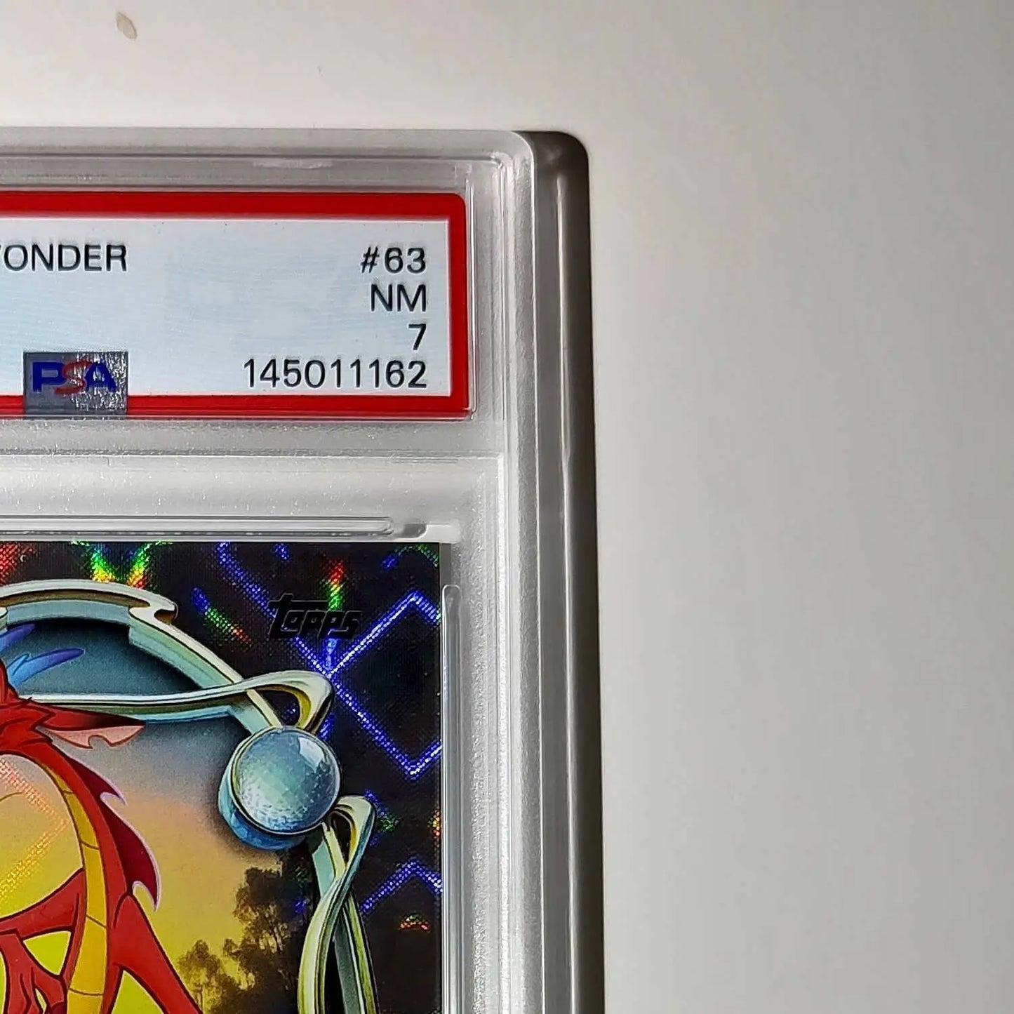 Mushu 2025 Topps Disney Wonder #63 Winter Variant Card Mulan PSA 7 - Non-Sports Card Single