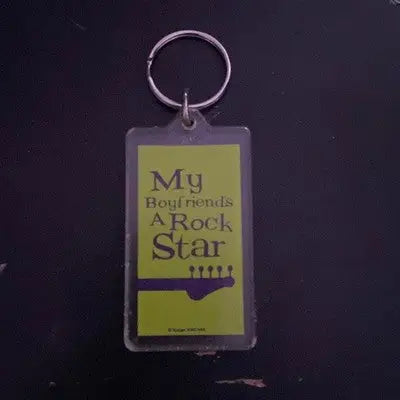 ’My Boyfriend is a Rockstar’ Keychain Plastic Novelty Gift Cute Fun