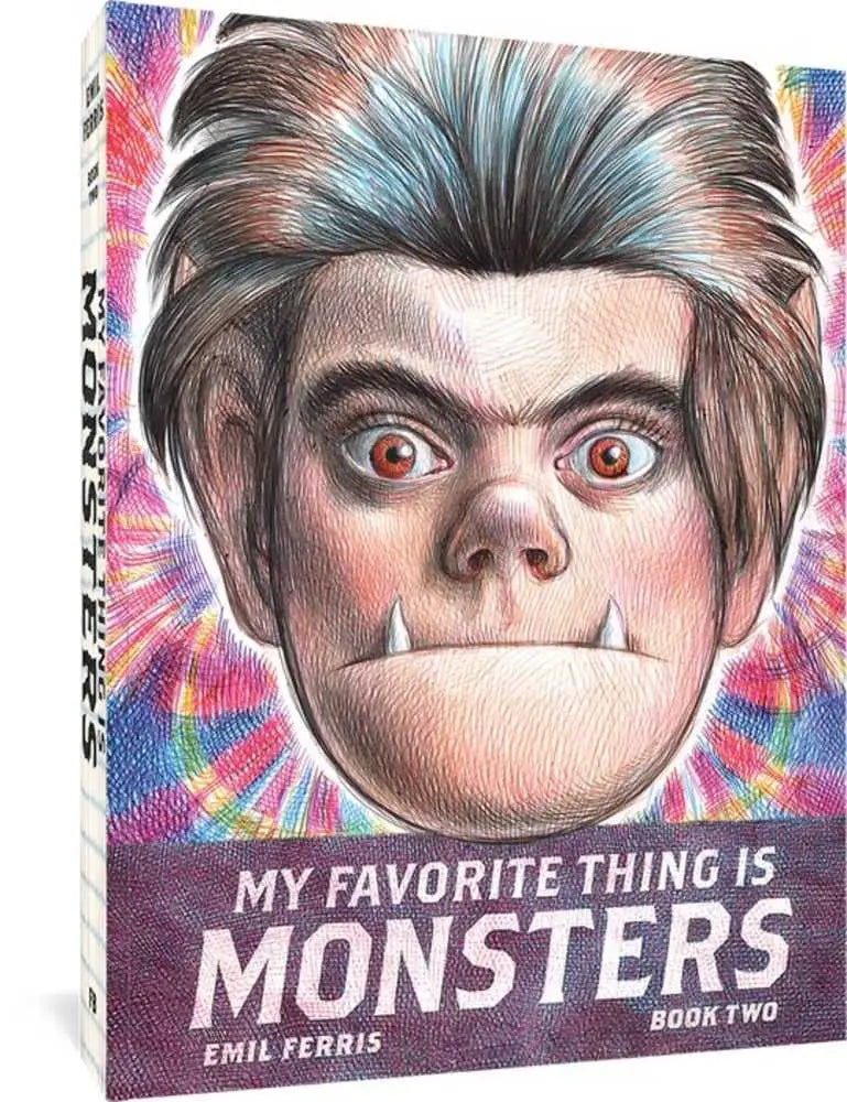 Book cover of My Favorite Thing Is Monsters Graphic Novel Volume 02 featuring a cartoonish monster
