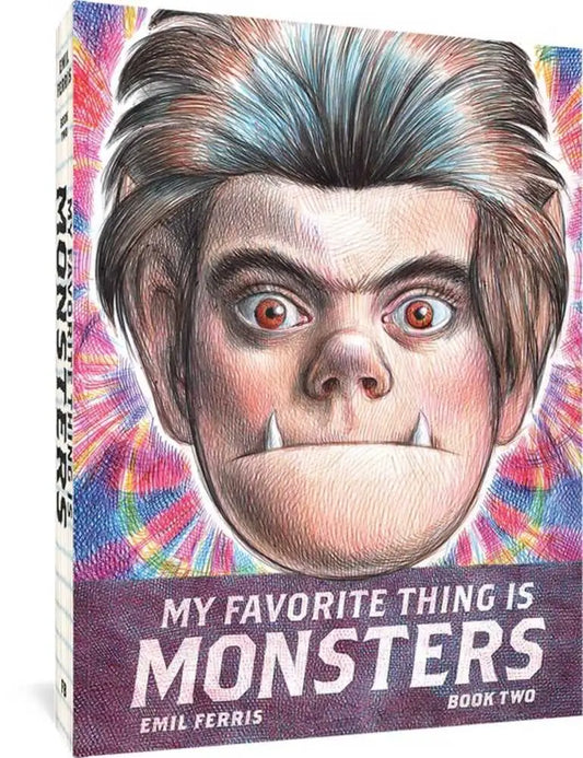 Book cover of My Favorite Thing Is Monsters Graphic Novel Volume 02 featuring a cartoonish monster