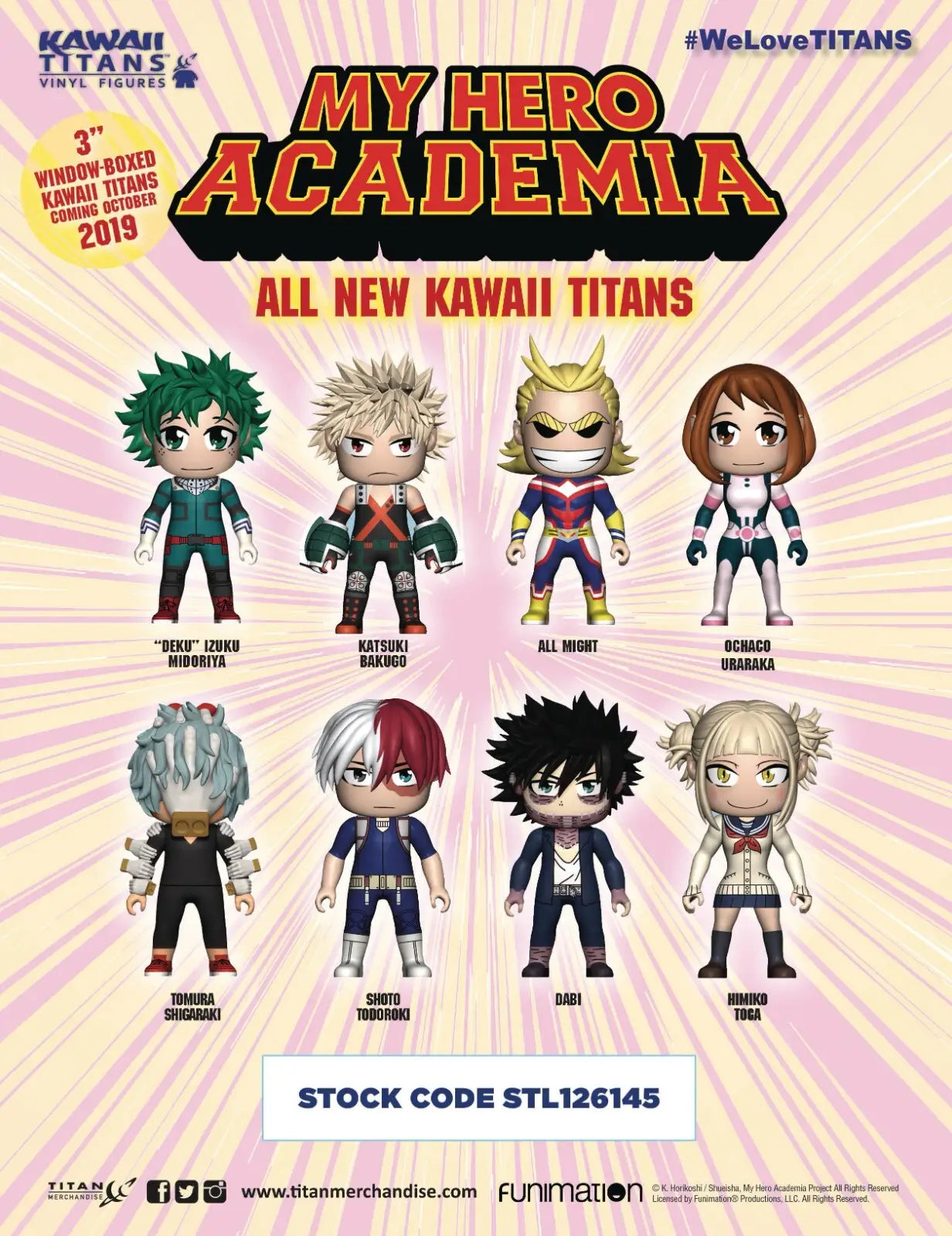 MY HERO ACADEMIA TITANS MINI FIGURE WINDOW BOX SET of 8 - Action Figure & Toy