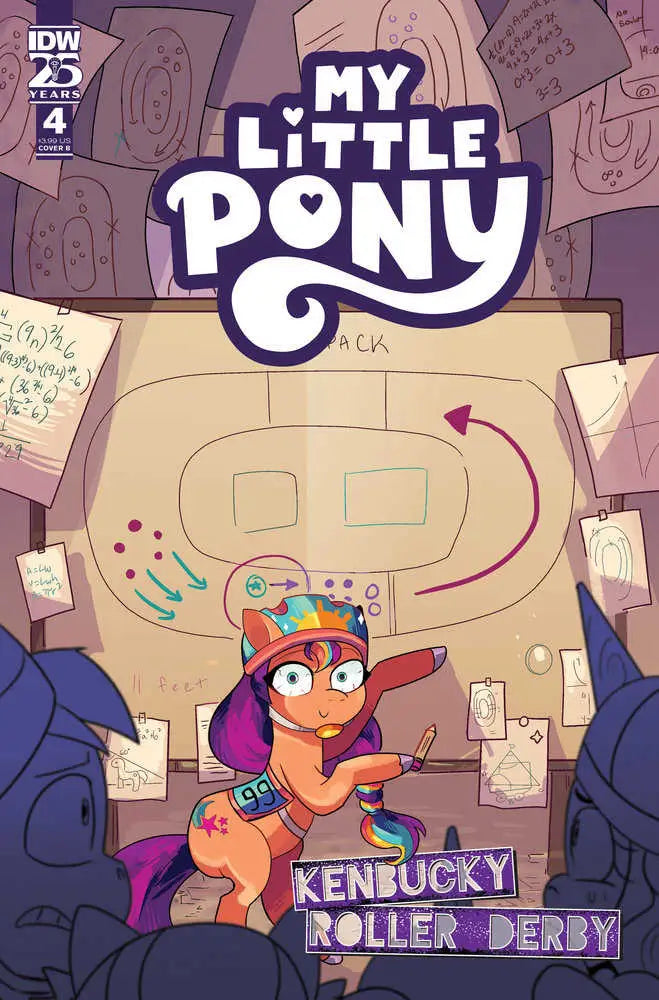 Comic book cover for My Little Pony Kentucky Roller Derby featuring a pony on roller skates