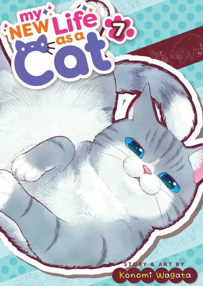 Manga cover featuring a gray and white cat for My New Life As A Cat Volume 7