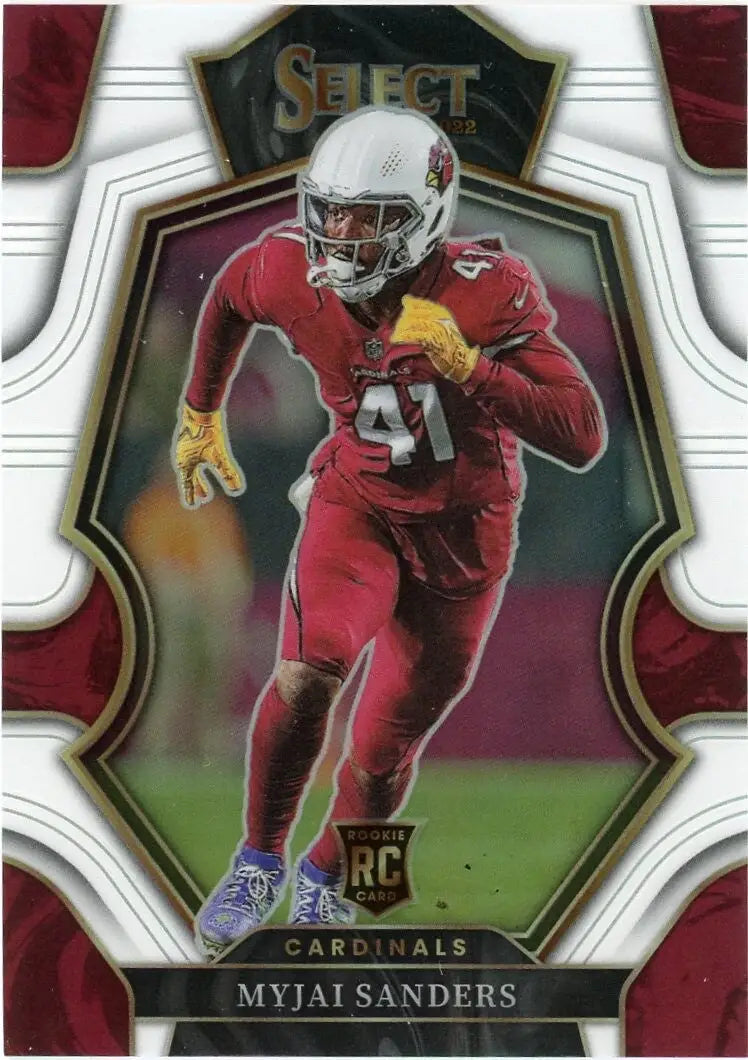 Myjai Sanders Rookie 2022 Panini Select White /35 Arizona Cardinals Football NFL