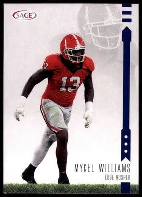 Mykel Williams 2025 SAGE HIT Blue #175 Georgia Bulldogs - Football Card Single