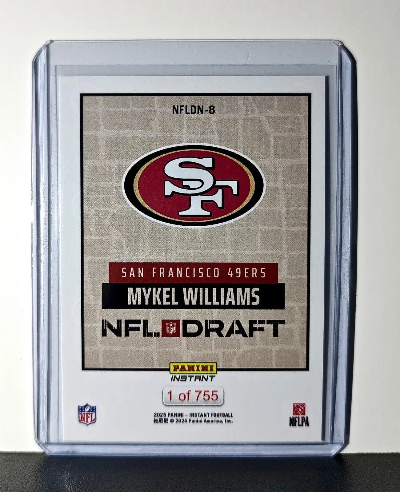 Mykel Williams Rookie 2025 NFL Draft #8 Card San Francisco 49ers 1 of 755