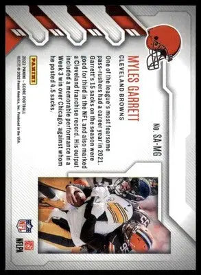 Myles Garrett 2022 Score Sack Attack #SA-MG Cleveland Browns - Football Card Single