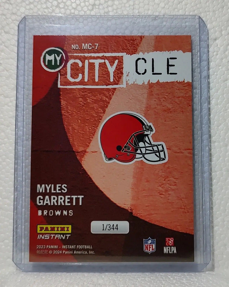 Myles Garrett 2023 Panini NFL #7 My City Football Card Browns 1/344 - Football Card Single