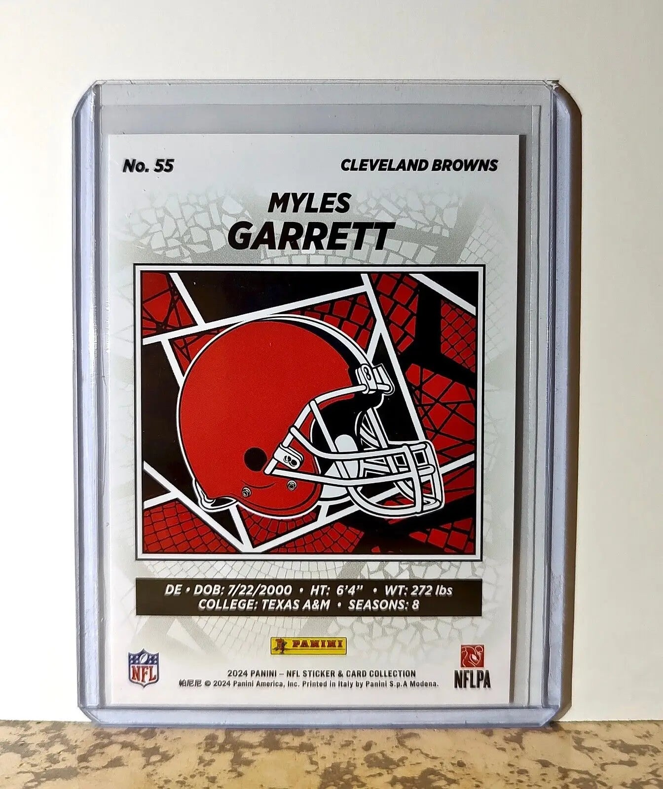 Myles Garrett 2024 Panini NFL #55 Sticker Card Cleveland Browns - Football Card Single