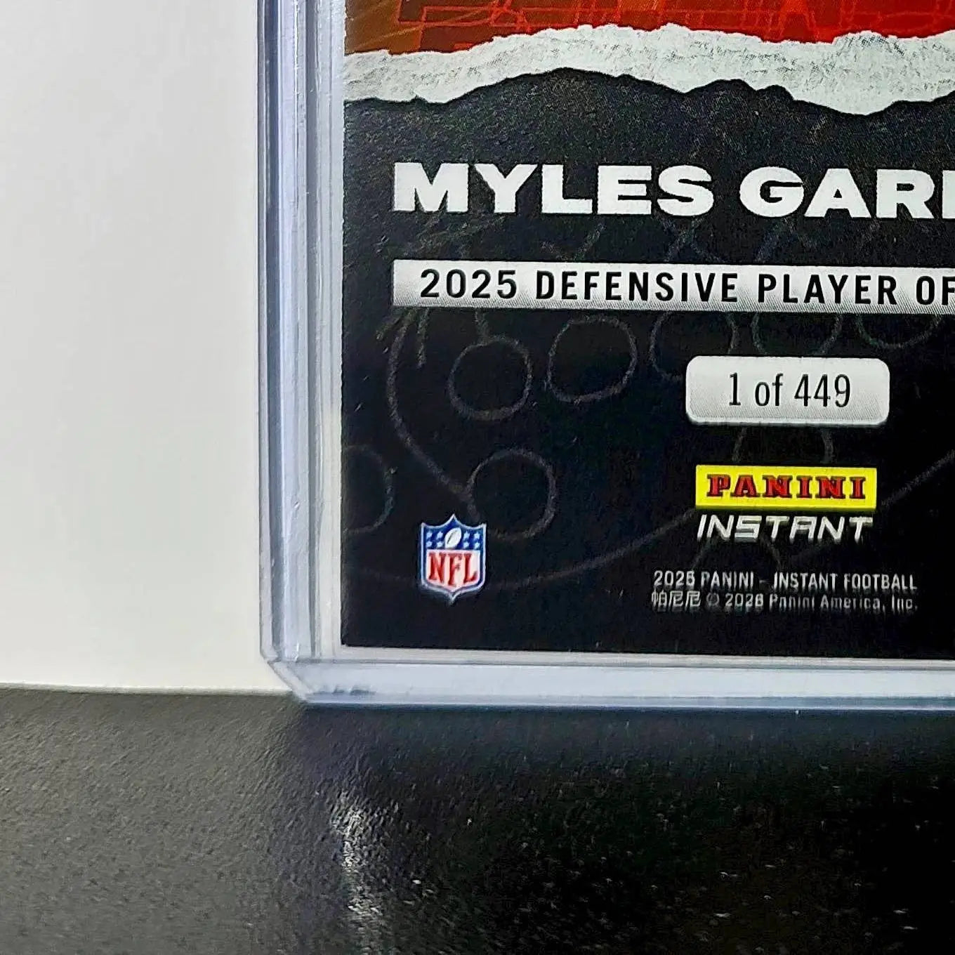 Myles Garrett 2025 Panini NFL Defensive Player of the Year Card Browns 1 of 449 - Football Card Single