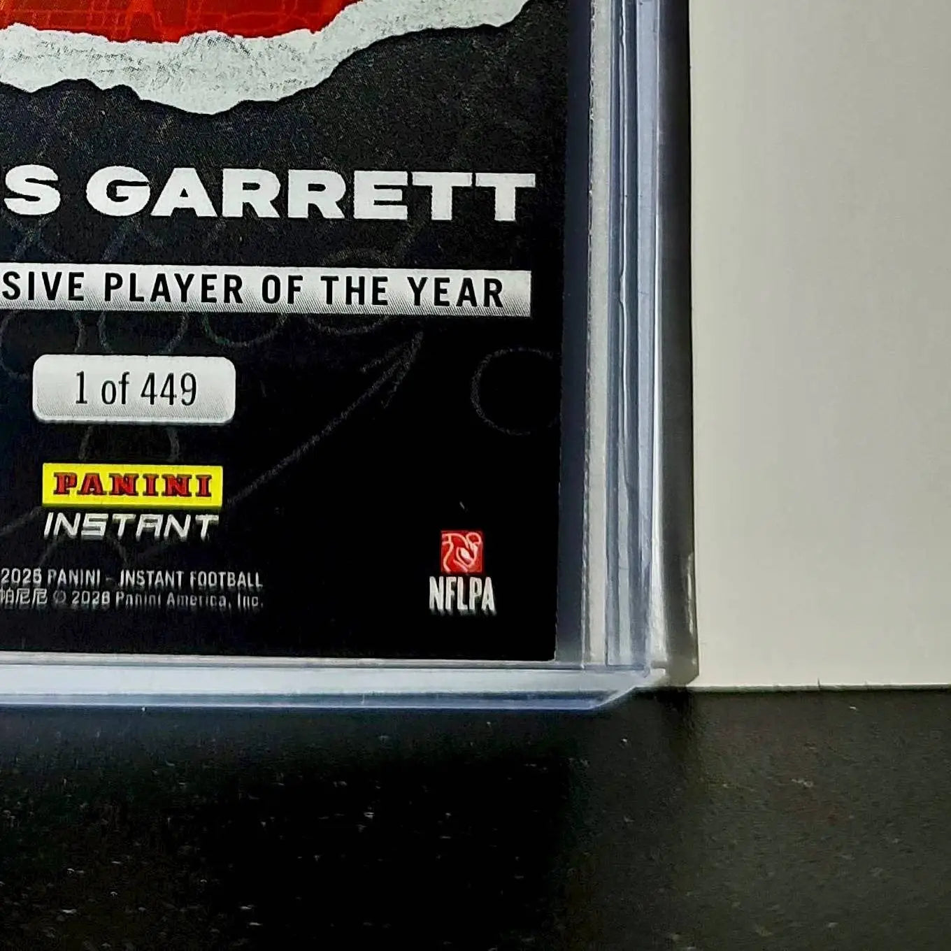 Myles Garrett 2025 Panini NFL Defensive Player of the Year Card Browns 1 of 449 - Football Card Single
