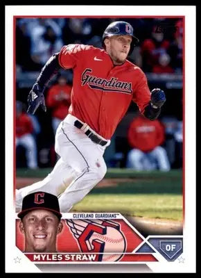 Myles Straw 2023 Topps #474 Cleveland Guardians - Baseball Card Single