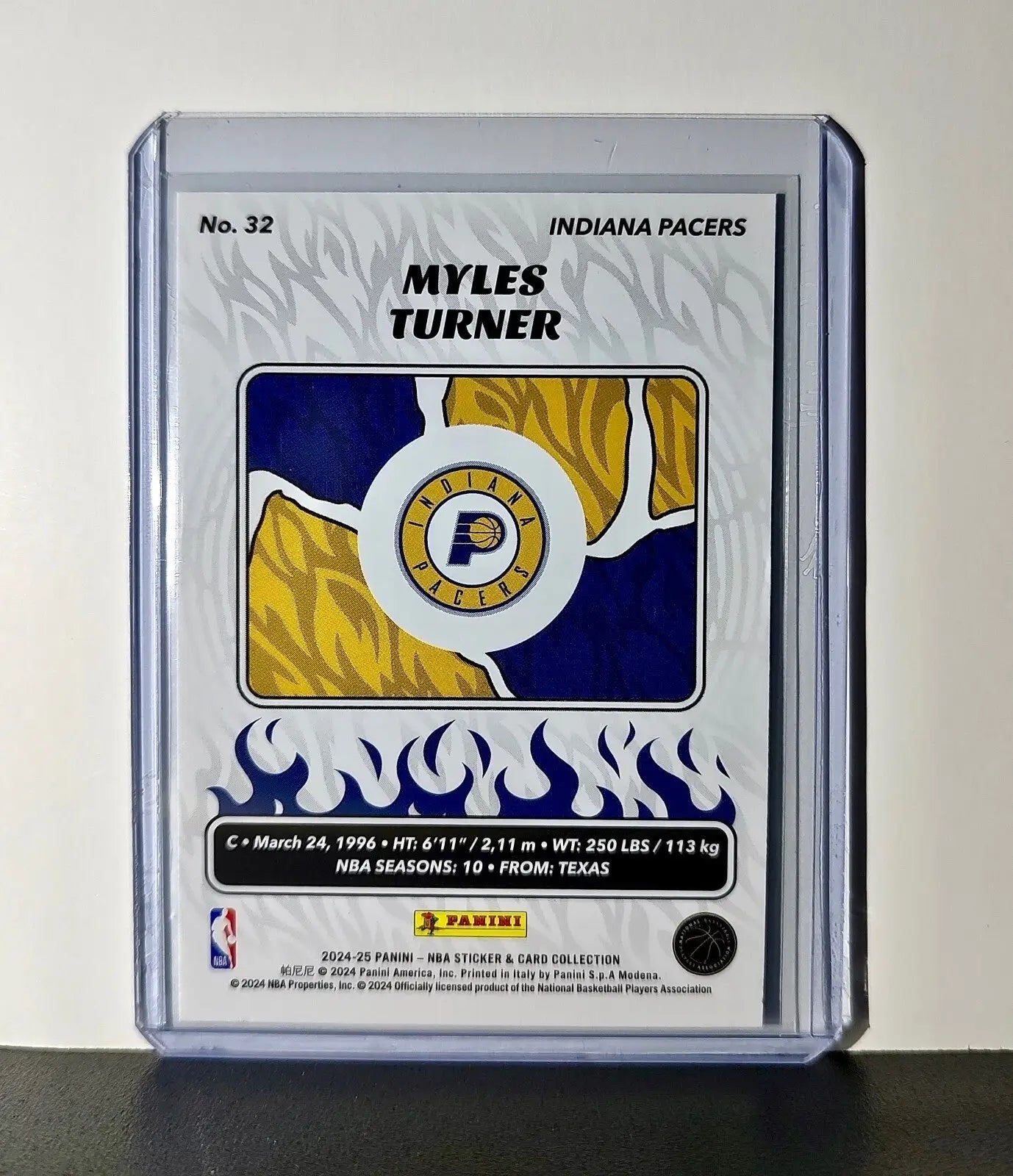Myles Turner 2024-25 Panini NBA #32 Sticker Card Indiana Pacers