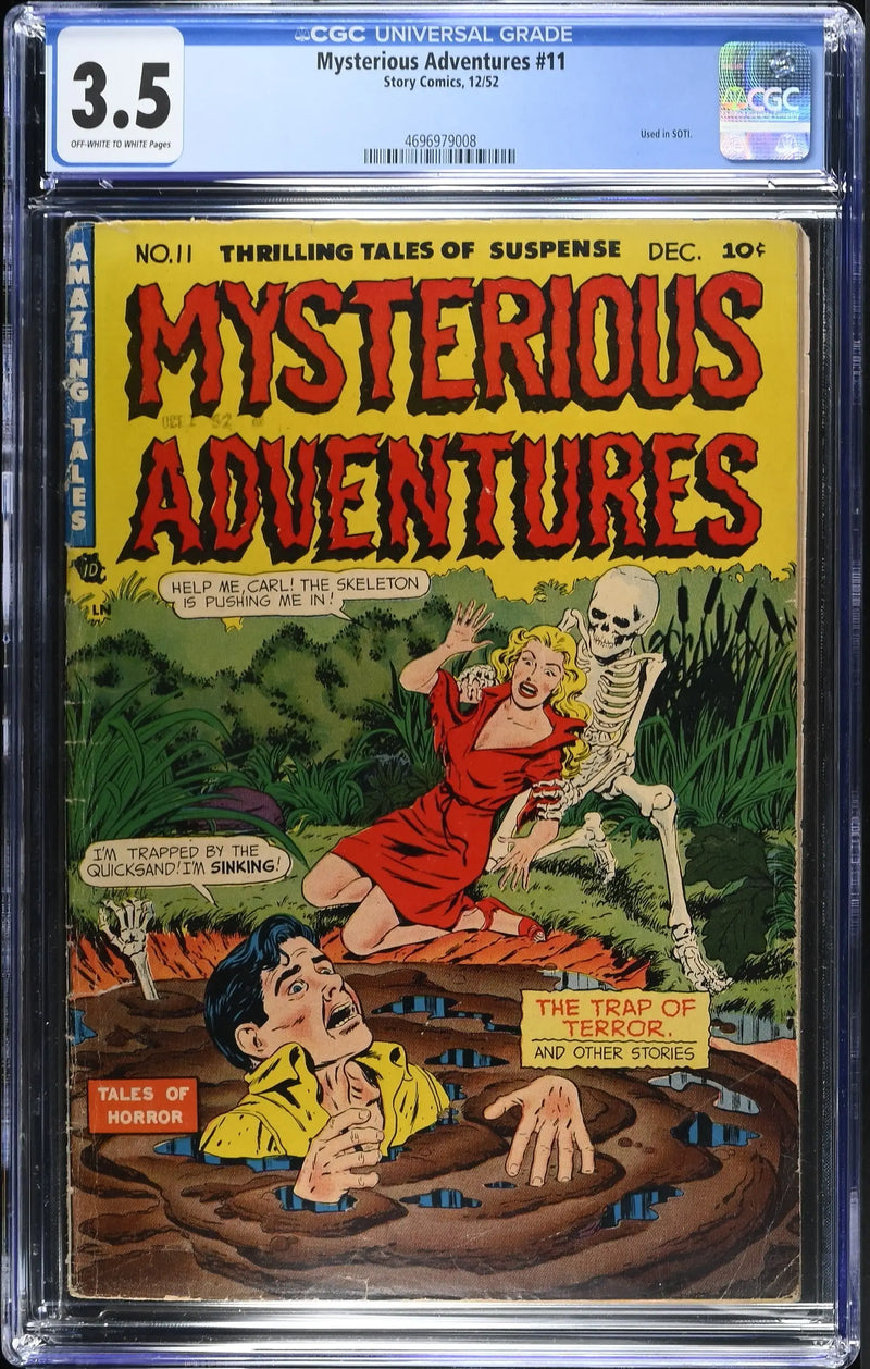 Mysterious Adventures #11 (1952) Graded CGC 3.5 VG Pre-Code Horror - Comic Book