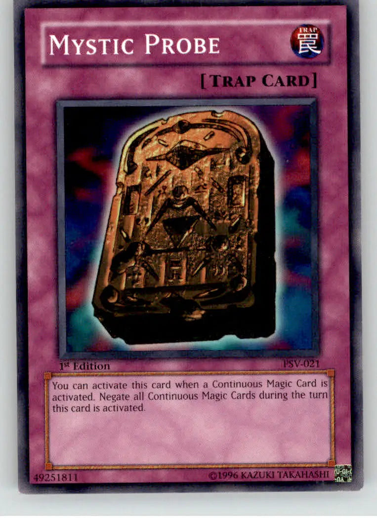 Mystic Probe - Pharaoh’s Servant - PSV-021 - 1st Edition LP Yu-Gi-Oh - Yu-Gi-Oh! Card Single